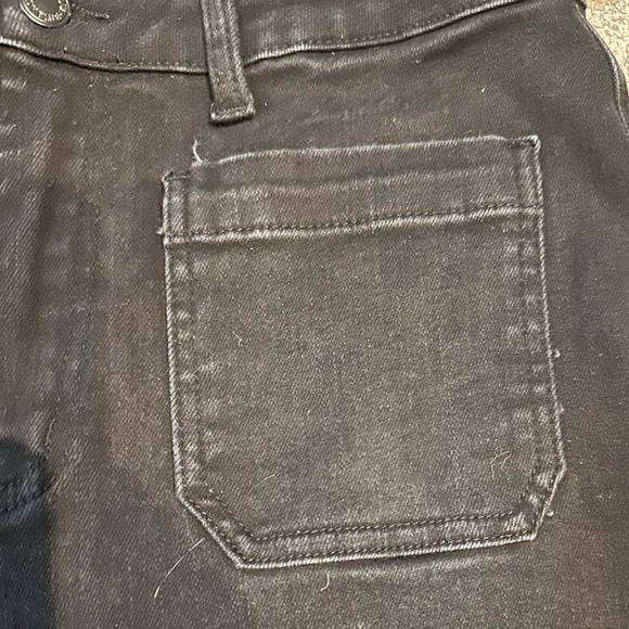 Judy Blue High Waisted patch pocket straight leg black denim jeans Black sz 14W - Picture 3 of 8